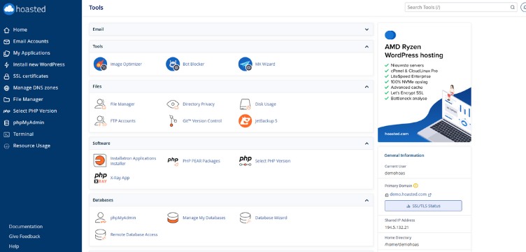 cpanel hoasted.com