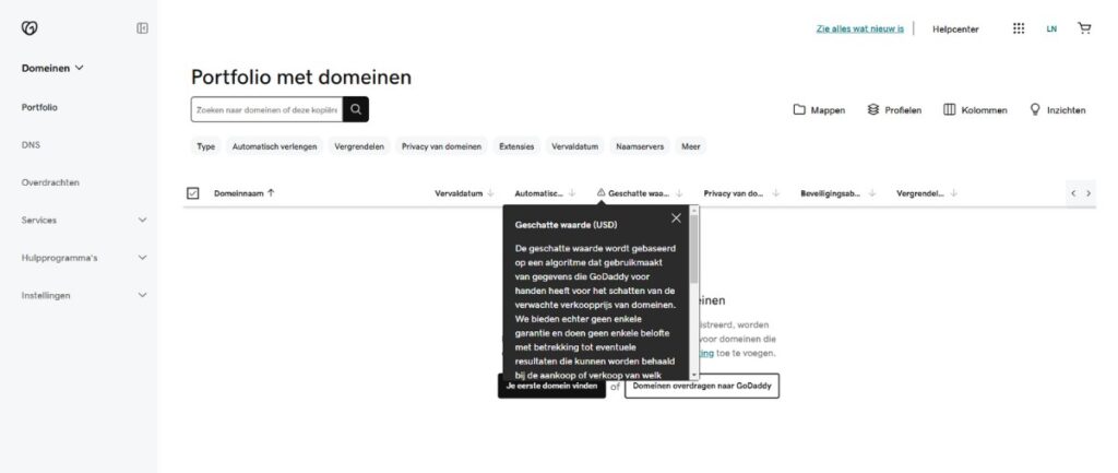 godaddy klantenoomgeving