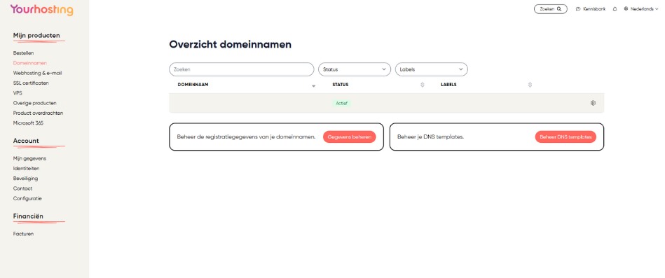 mijn yourhosting inloggen