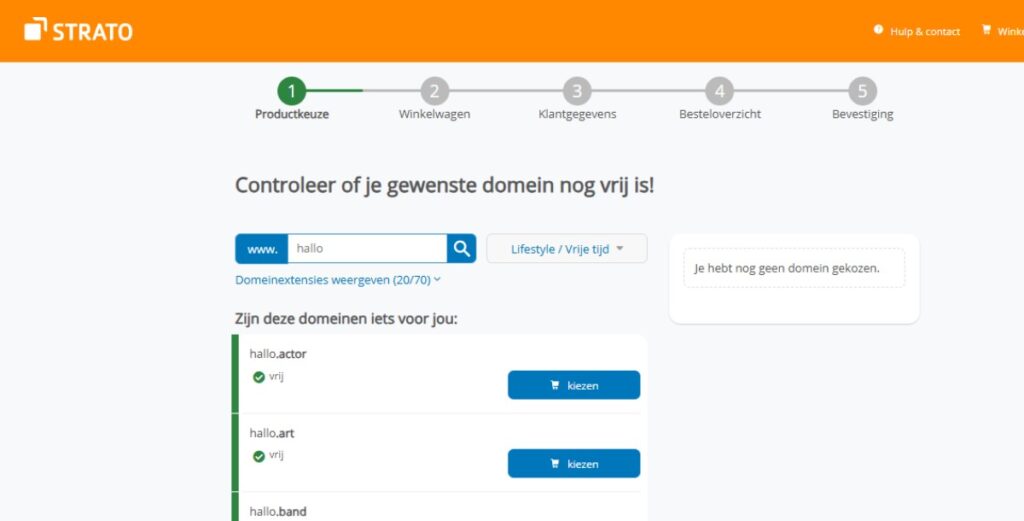 strato domeinnamen