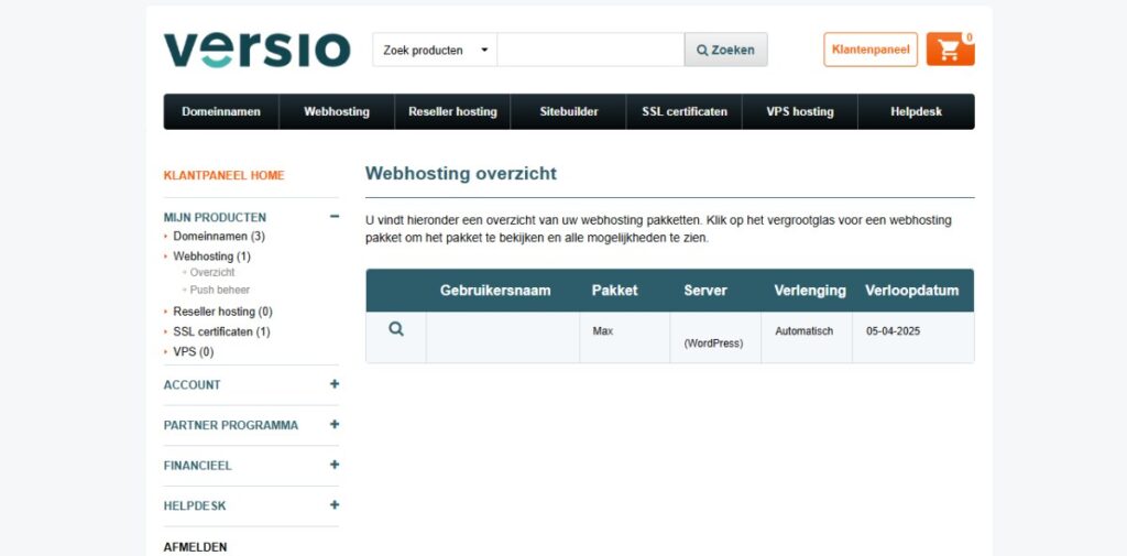versio klantensysteem