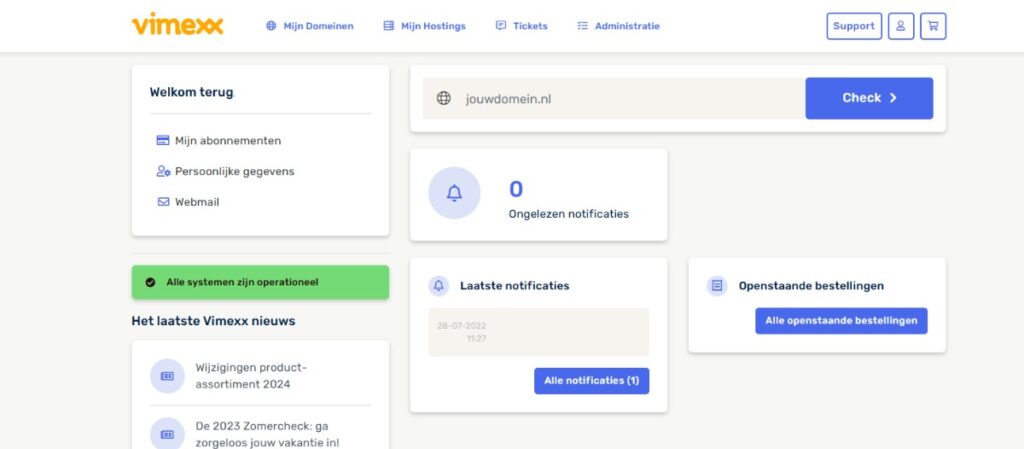 vimexx gebruiksvriendelijkheid